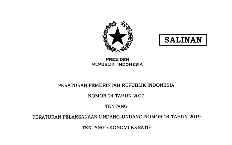 PP Nomor 24 Tahun 2022 dan Kekayaan Intelektual di Indonesia